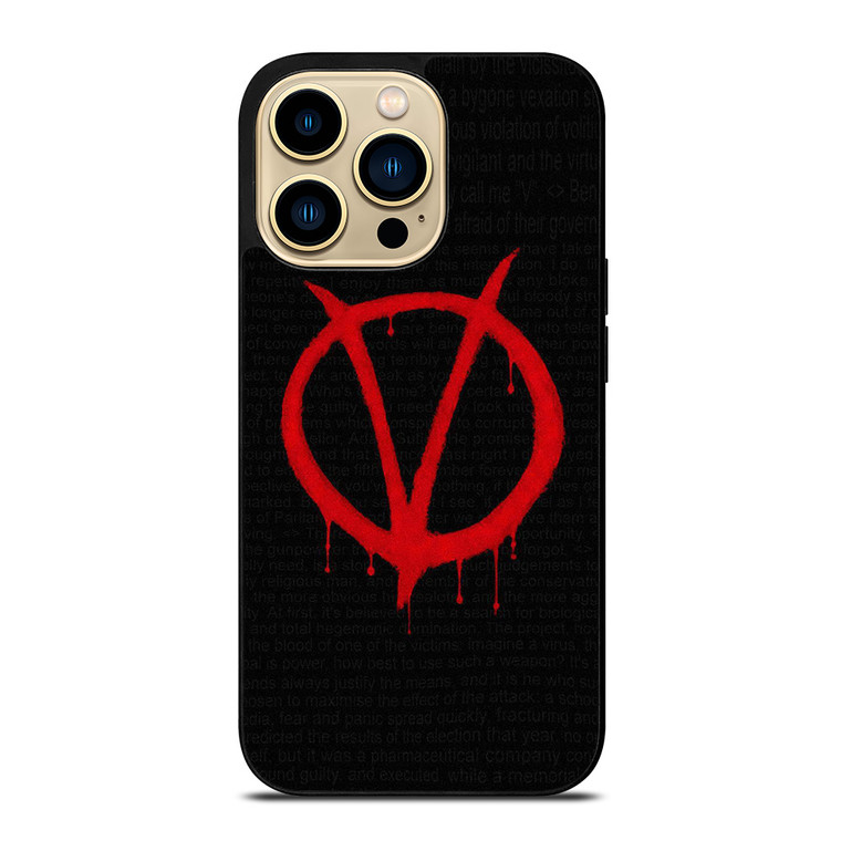 V FOR VENDETTA SYMBOL iPhone 14 Pro Max Case Cover