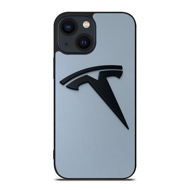 BLACK TESLA CAR LOGO iPhone 14 Plus Case Cover