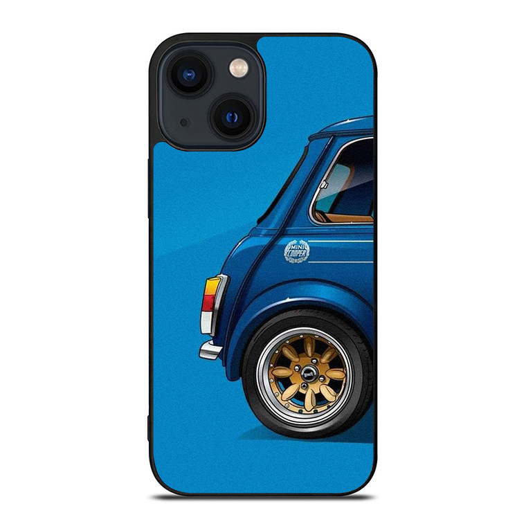 BLUE MINI COOPER COOL iPhone 14 Plus Case Cover
