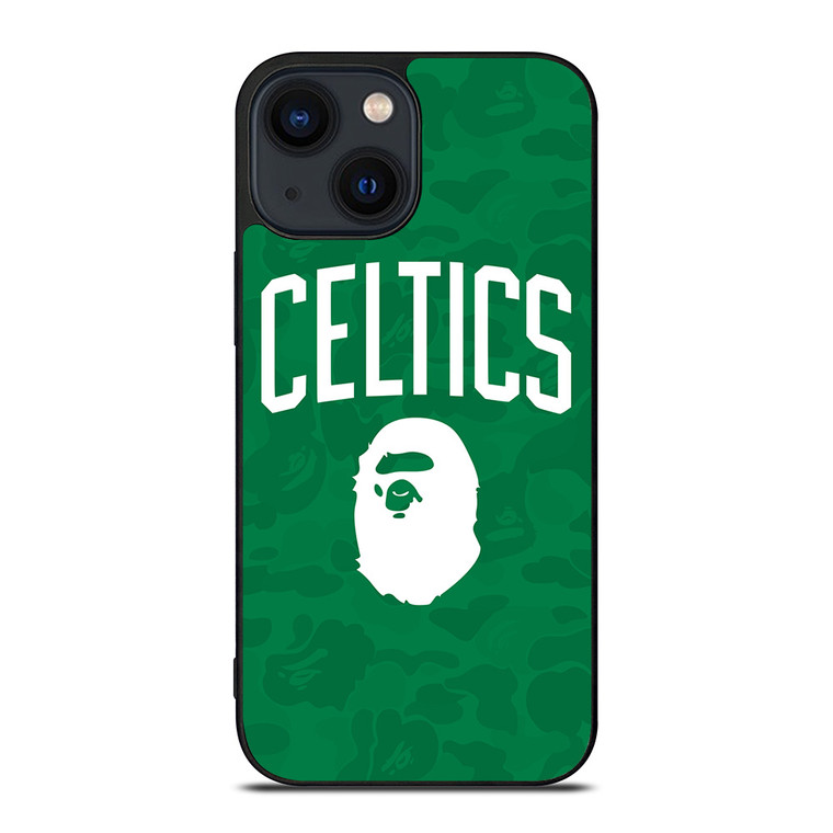 BOSTON CELTICS X BAPE CAMO iPhone 14 Plus Case Cover