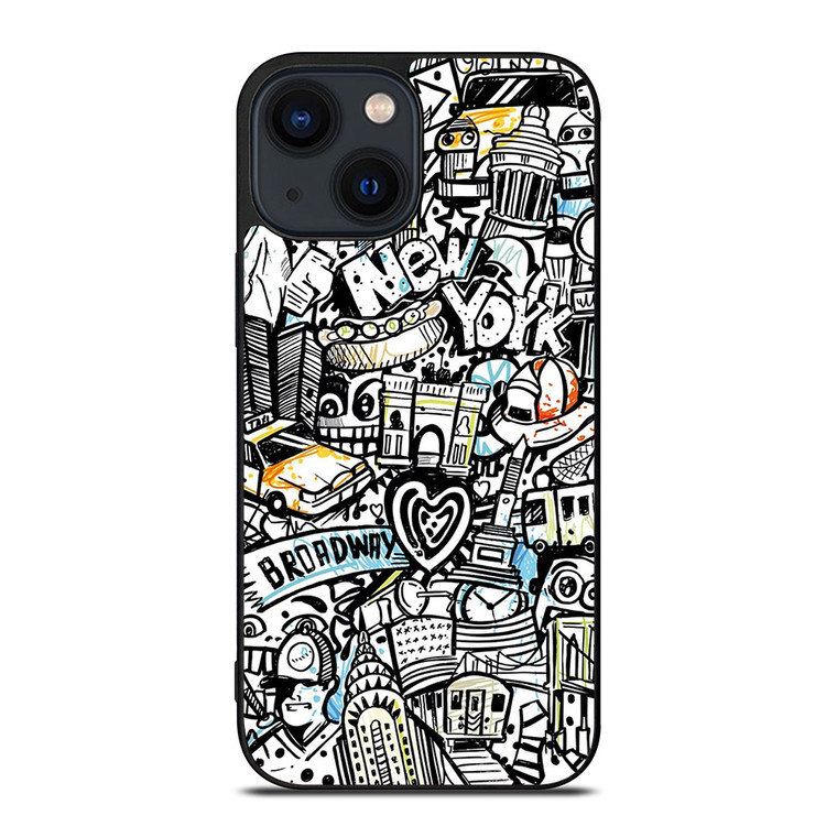 BROOKLYN NEW YORK ART iPhone 14 Plus Case Cover