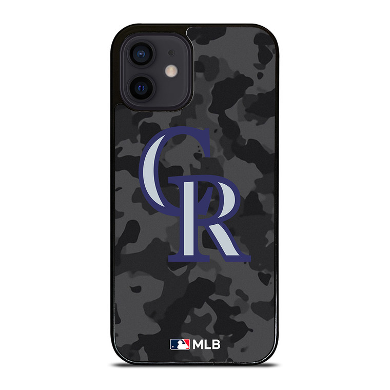 COLORADO ROCKIES BASEBALL BLACK CAMO iPhone 12 Mini Case Cover