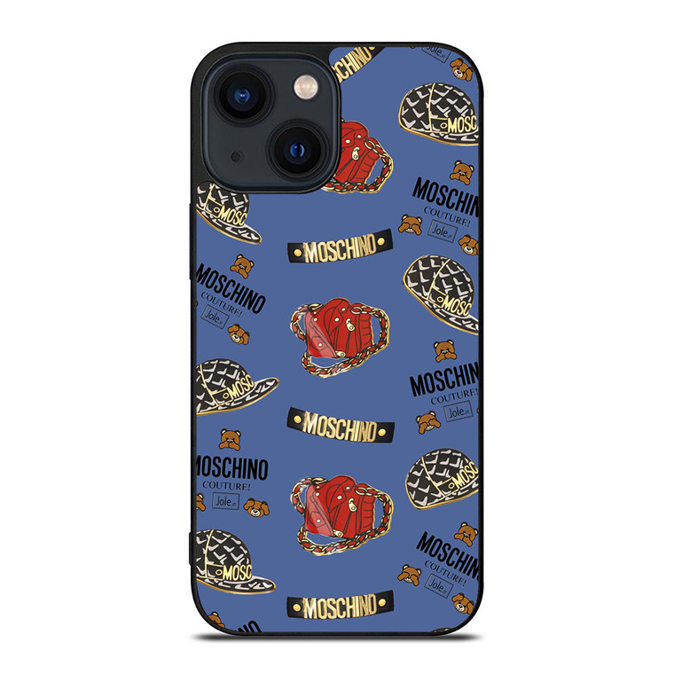 MOSCHINO BEAR COUTURE PATTERN iPhone 14 Plus Case Cover
