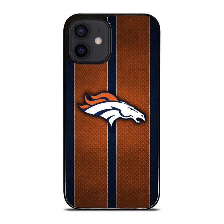 DENVER BRONCOS NFL METAL STRIPE iPhone 12 Mini Case Cover