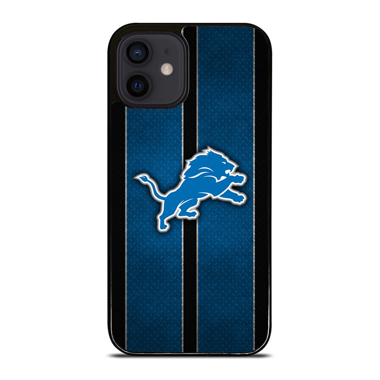 DETROIT LIONS NFL METAL STRIPE iPhone 12 Mini Case Cover