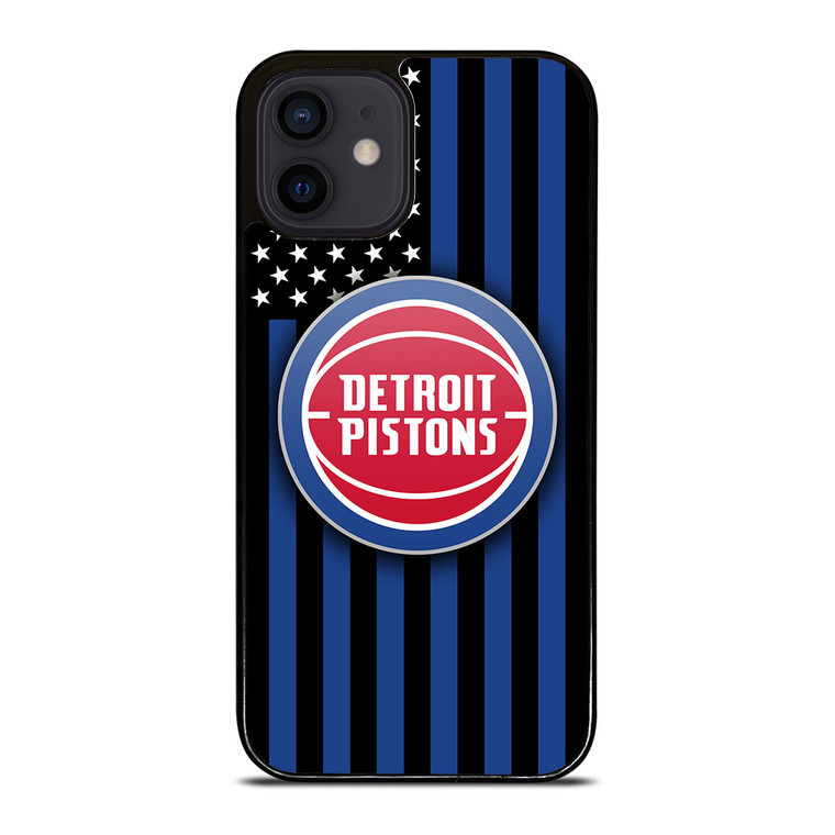 DETROIT PISTONS NBA USA FLAG iPhone 12 Mini Case Cover