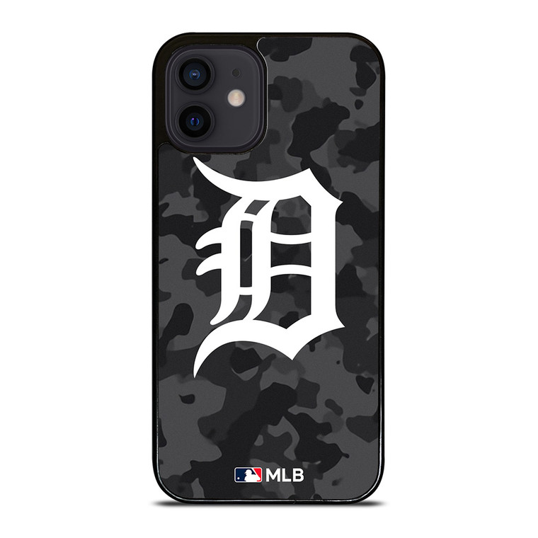 DETROIT TIGERS BASEBALL BLACK CAMO iPhone 12 Mini Case Cover