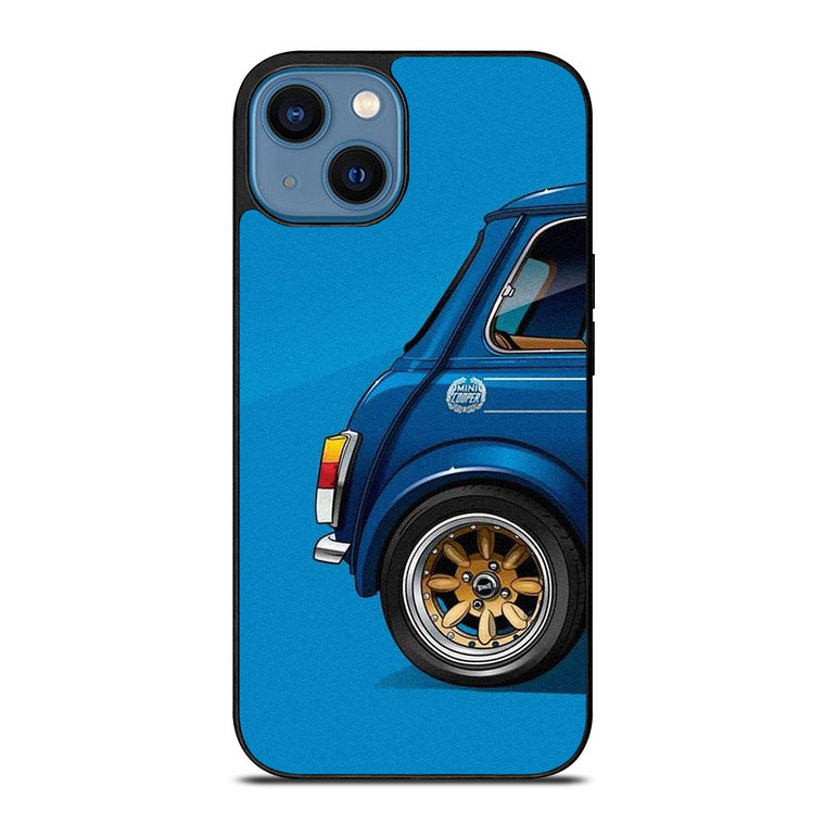 BLUE MINI COOPER COOL iPhone 14 Case Cover