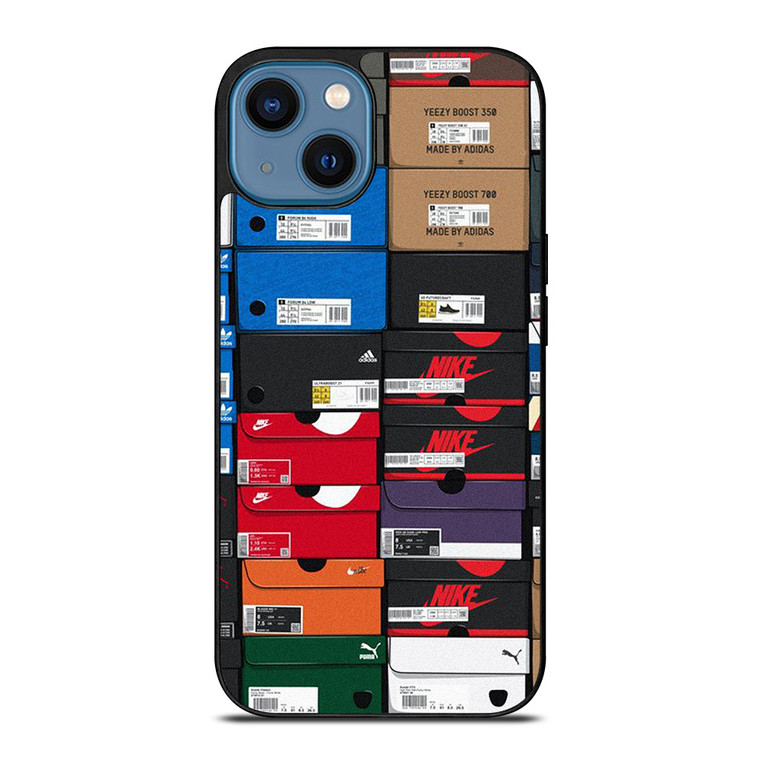 SNEAKERS BOX STACKED iPhone 14 Case Cover