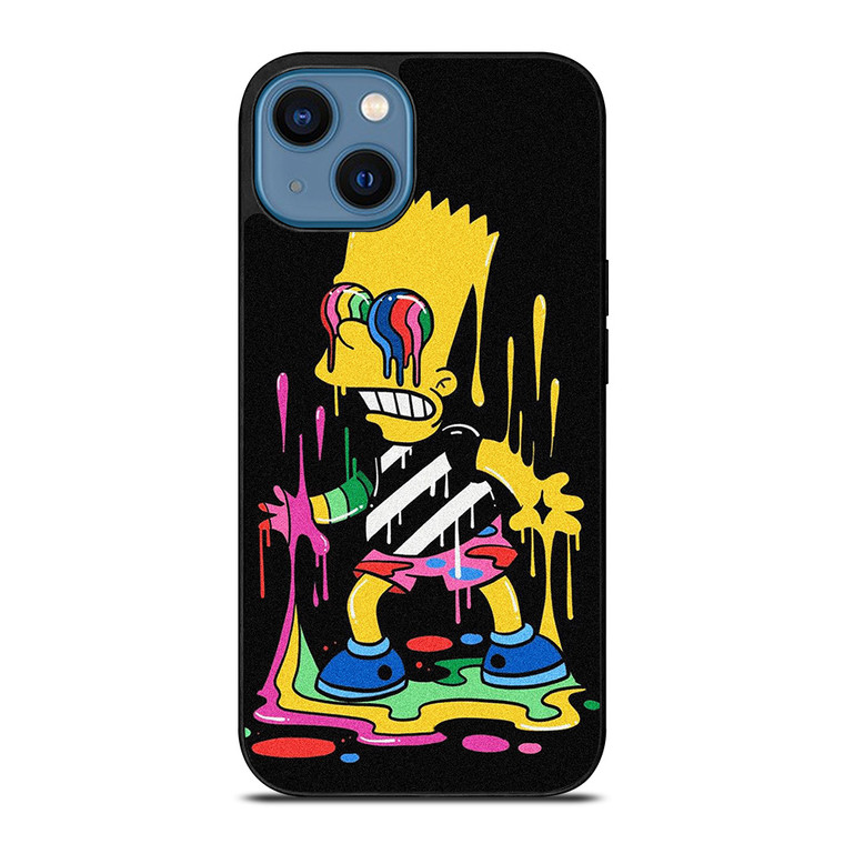 THE SIMPSONS TRIPPY ART iPhone 14 Case Cover