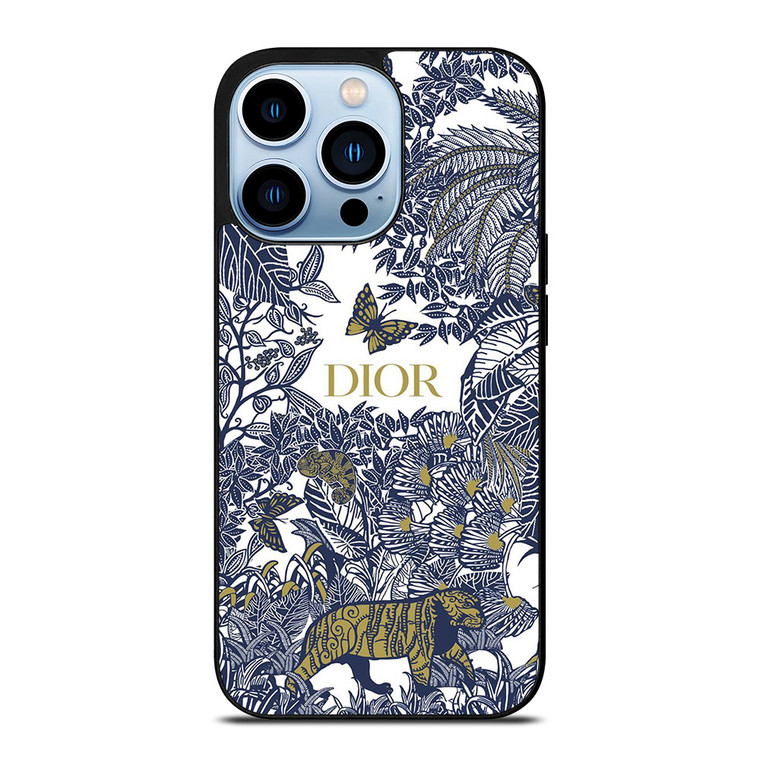 DIOR FLORAL BLUE iPhone 13 Pro Max Case Cover