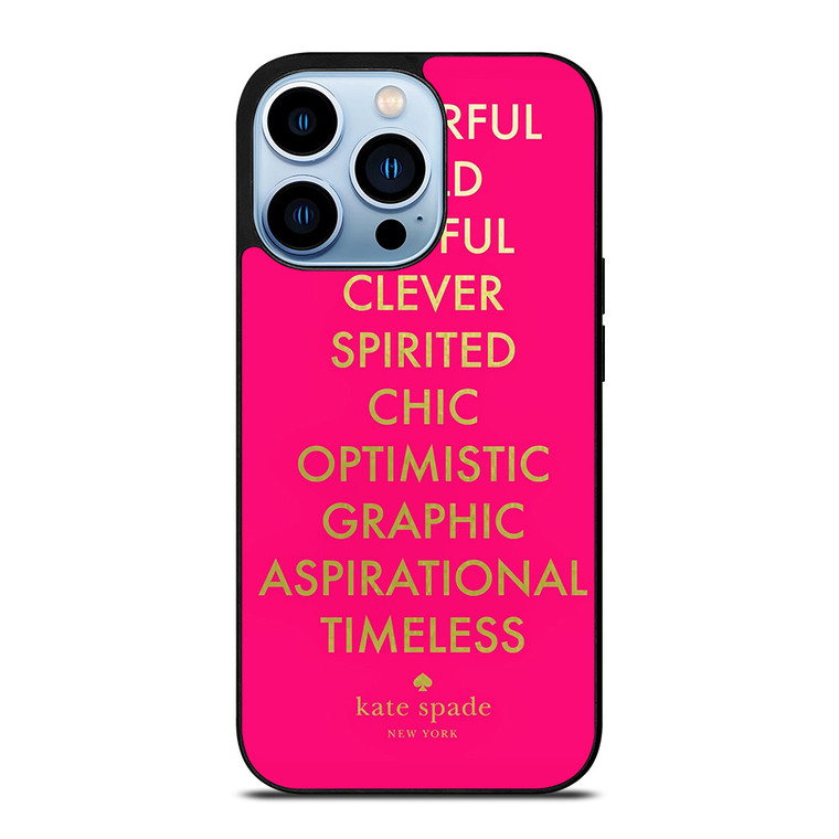 KATE SPADE NEW YORK QUOTES PINK iPhone 13 Pro Max Case Cover