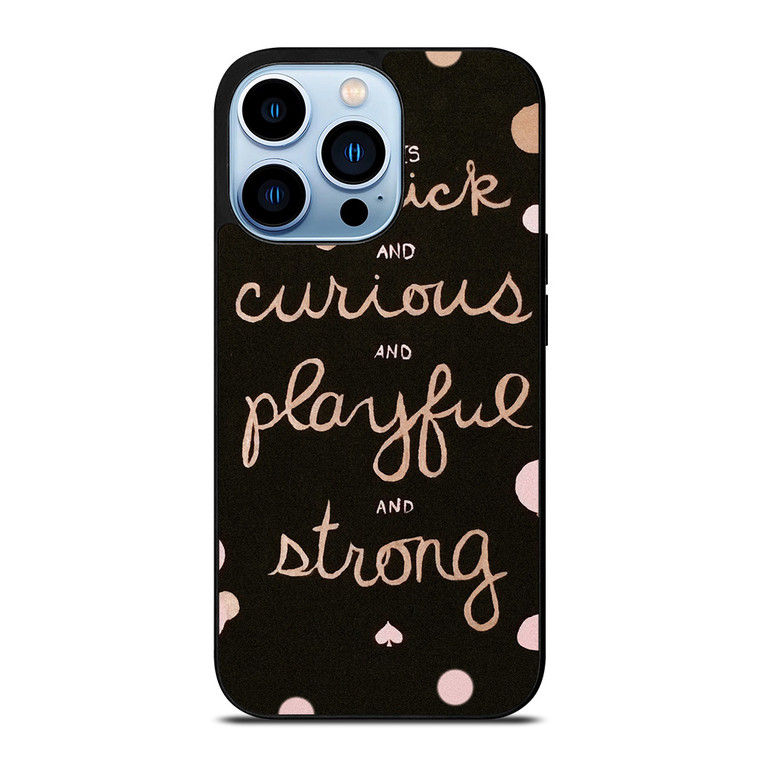 KATE SPADE NEW YORK QUOTES POLKADOT iPhone 13 Pro Max Case Cover