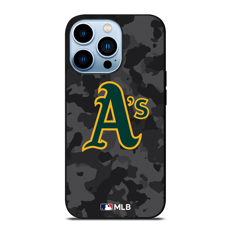 OAKLAND ATHLETICS BASEBALL BLACK CAMO iPhone 13 Pro Max Case Cover