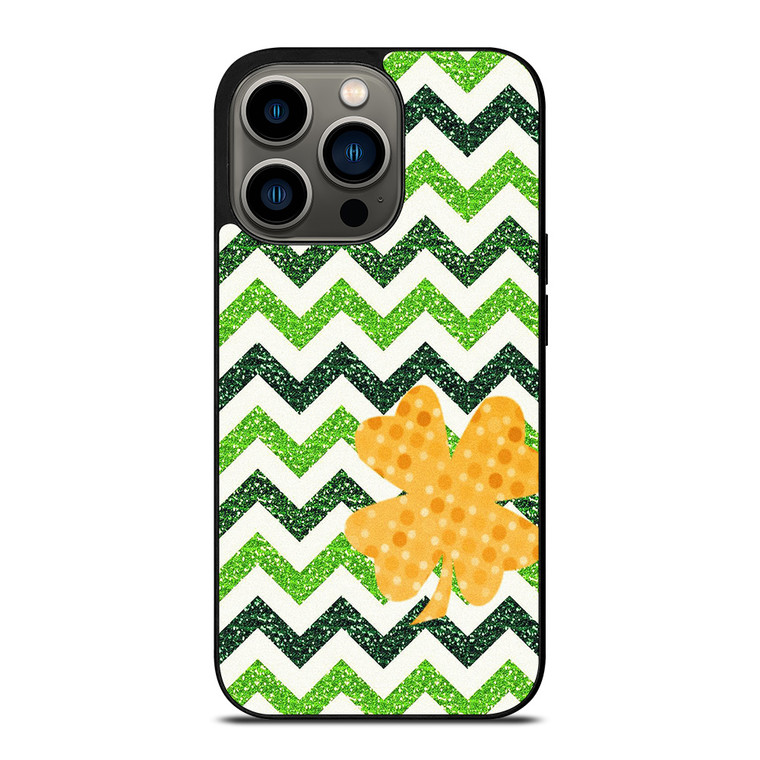 CUTE GREEN CHEVRON iPhone 13 Pro Case Cover