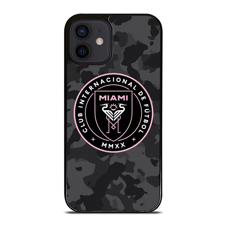 INTER MIAMI CF MLS BLACK CAMO iPhone 12 Mini Case Cover