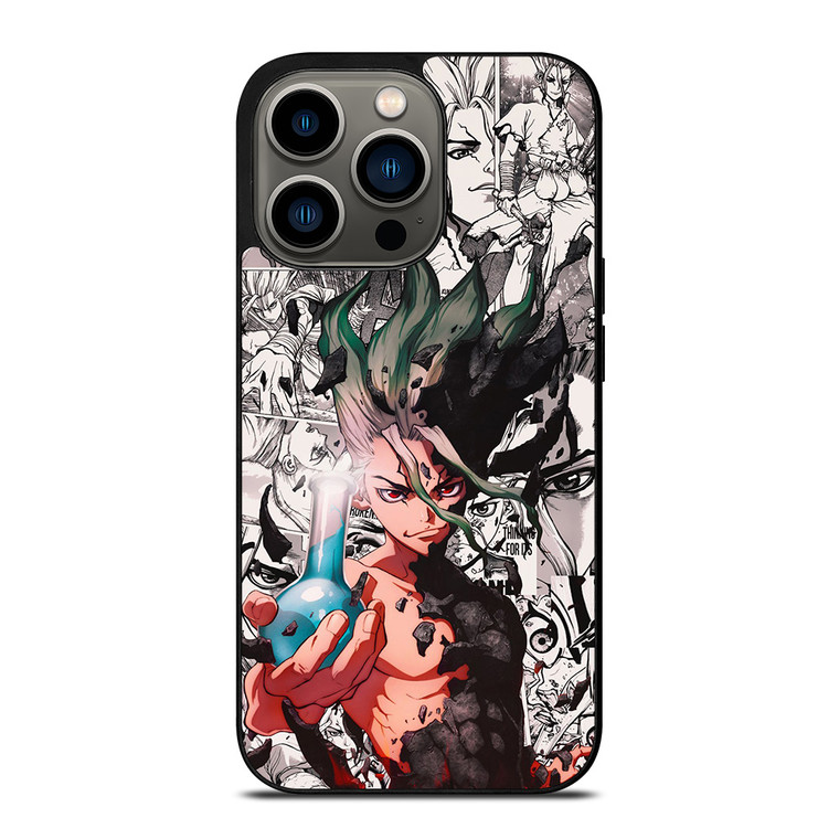 DR STONE ANIME BLACK WHITE iPhone 13 Pro Case Cover
