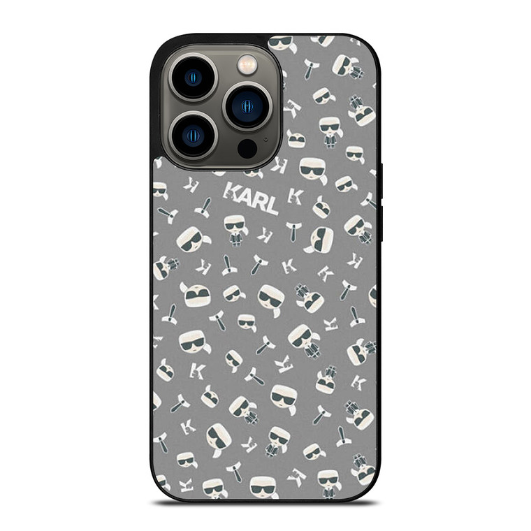 KARL LAGERFIELD PATTERN iPhone 13 Pro Case Cover