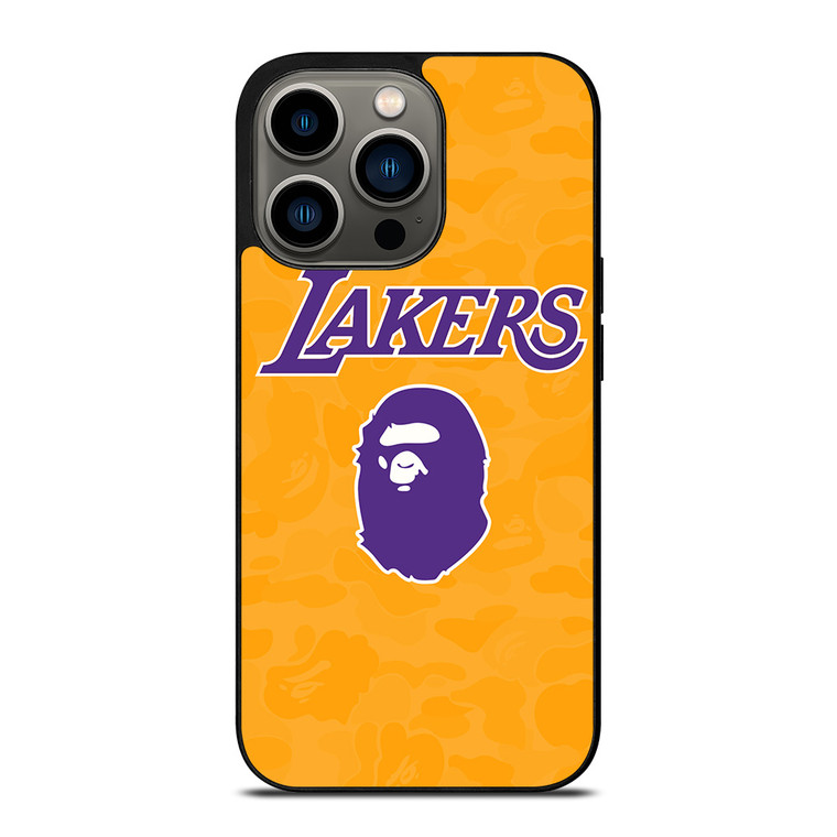 LOS ANGELES LAKERS X BAPE CAMO iPhone 13 Pro Case Cover