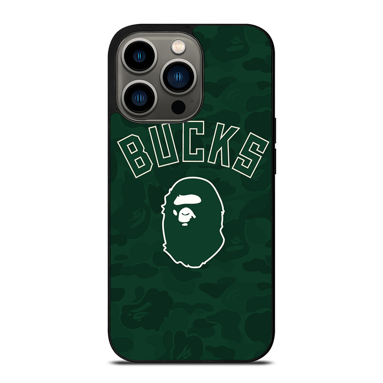 MILWAUKEE BUCKS X BAPE CAMO iPhone 13 Pro Case Cover MILWAUKEE BUCKS X BAPE CAMO iPhone 13 Pro Case Cover