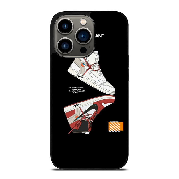 NIKE AIR JORDAN JUMPMAN OFF WHITE iPhone 13 Pro Case Cover