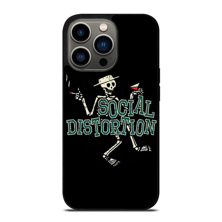 SOCIAL DISTORTION SKULL ART iPhone 13 Pro Case Cover