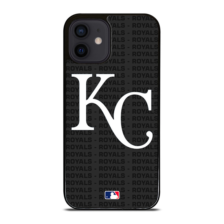 KANSAS CITY ROYALS BASEBALL BLACK iPhone 12 Mini Case Cover