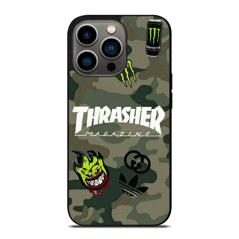 THRASHER SKATEBOARD CAMO COLLAGE iPhone 13 Pro Case Cover