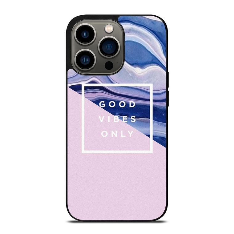 TUMBLR GOOD VIBES ONLY PINK MARBLE iPhone 13 Pro Case Cover