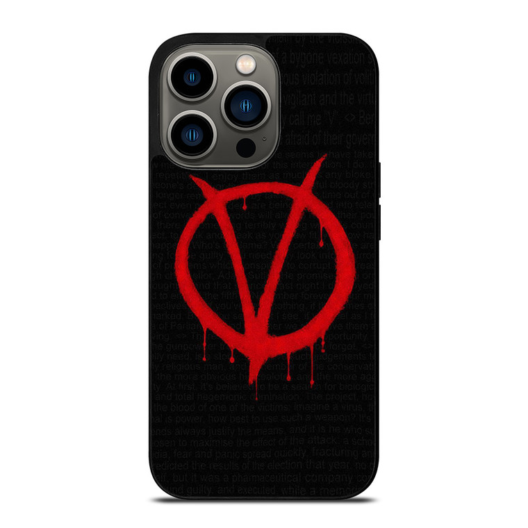 V FOR VENDETTA SYMBOL iPhone 13 Pro Case Cover
