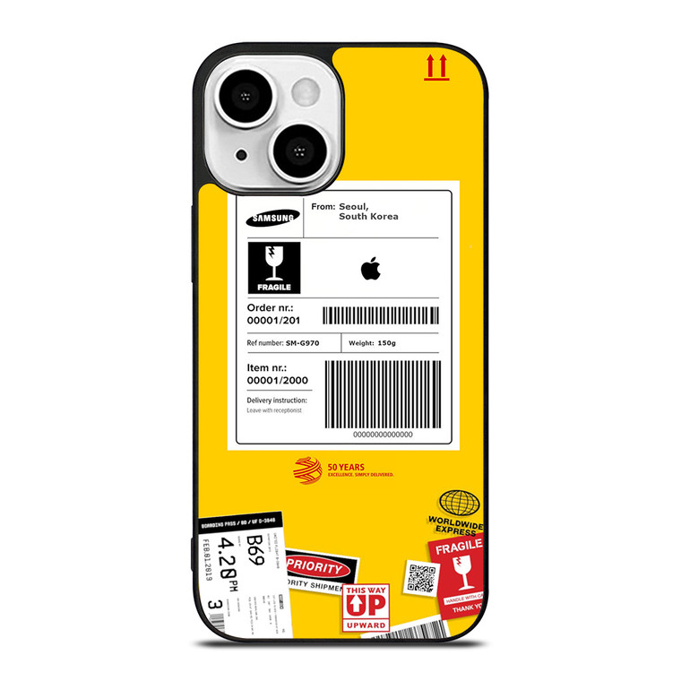 DHL SHIPPING EXPRESS LABEL APPLE iPhone 13 Mini Case Cover