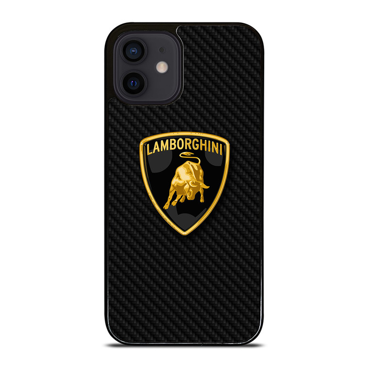 LAMBORGHINI AUTOMOBILI CARBON FIBER iPhone 12 Mini Case Cover