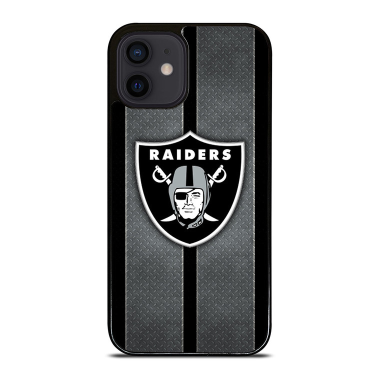 LAS VEGAS RAIDERS NFL METAL STRIPE iPhone 12 Mini Case Cover