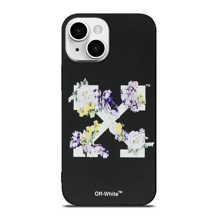 OFF WHITE FLORAL LOGO iPhone 13 Mini Case Cover