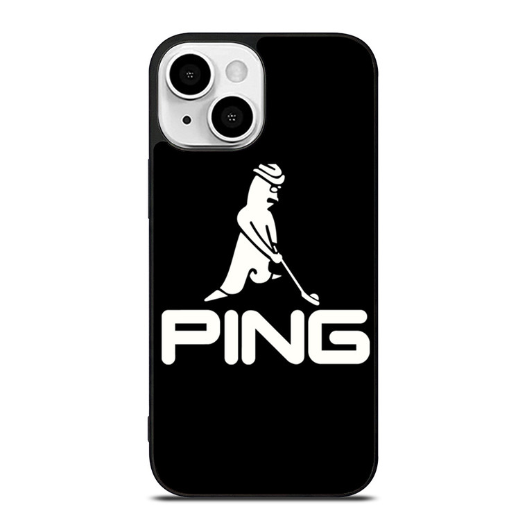 PING GOLF BLACK LOGO iPhone 13 Mini Case Cover