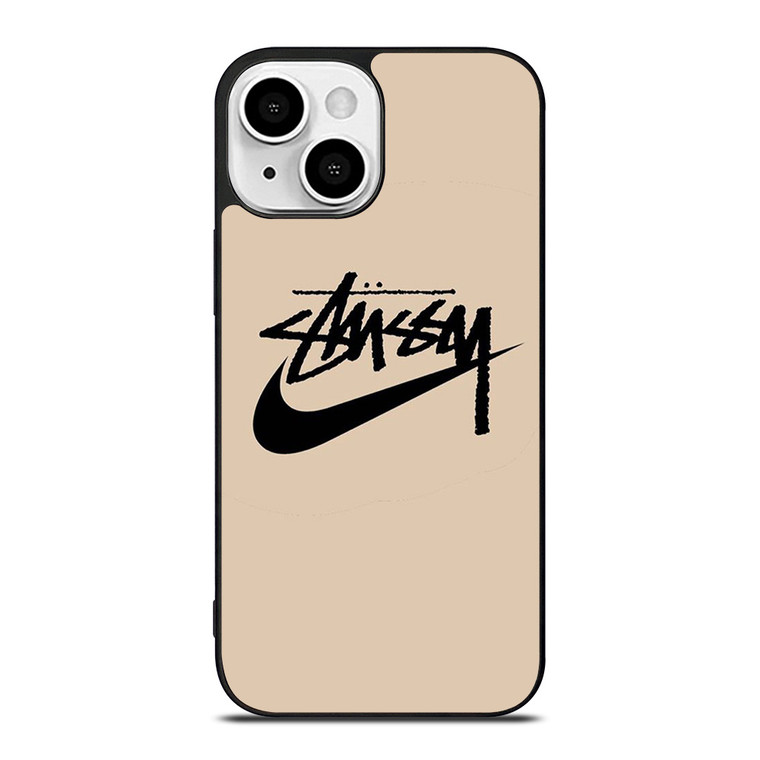 STUSSY NIKE BROWN iPhone 13 Mini Case Cover
