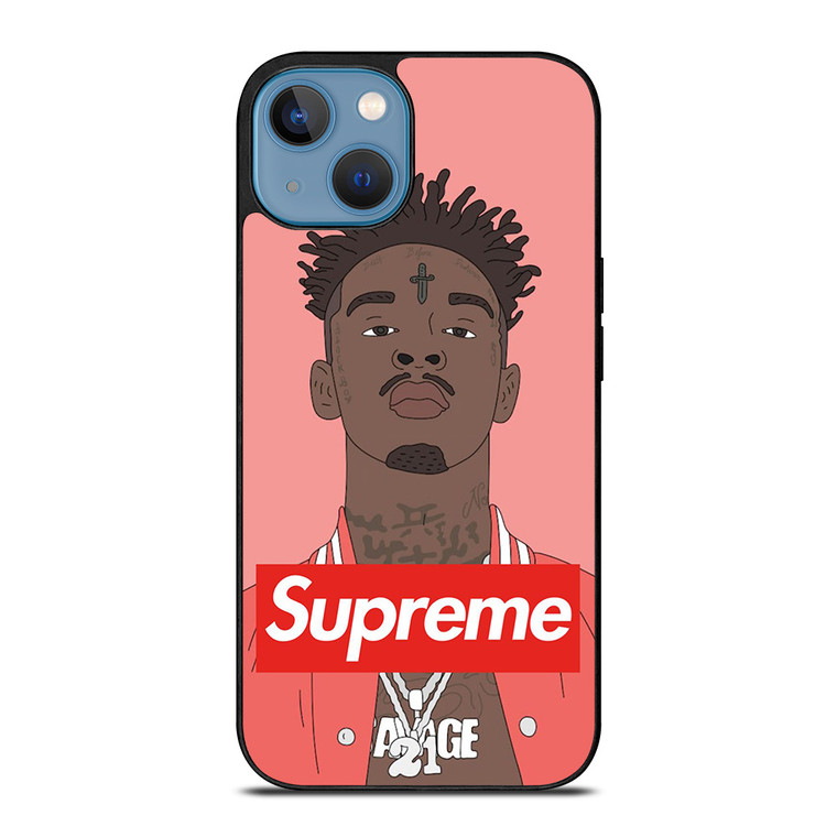 21 SAVAGE PINK SUPREME iPhone 13 Case Cover