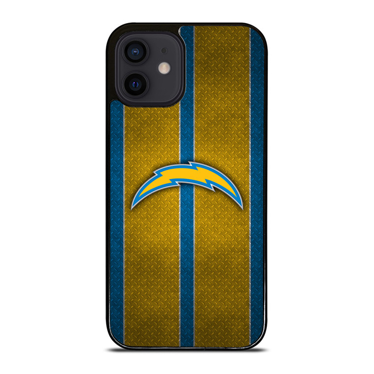 LOS ANGELES CHARGERS NFL METAL STRIPE iPhone 12 Mini Case Cover LOS ANGELES CHARGERS NFL METAL STRIPE iPhone 12 Mini Case Cover
