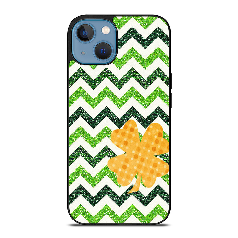 CUTE GREEN CHEVRON iPhone 13 Case Cover
