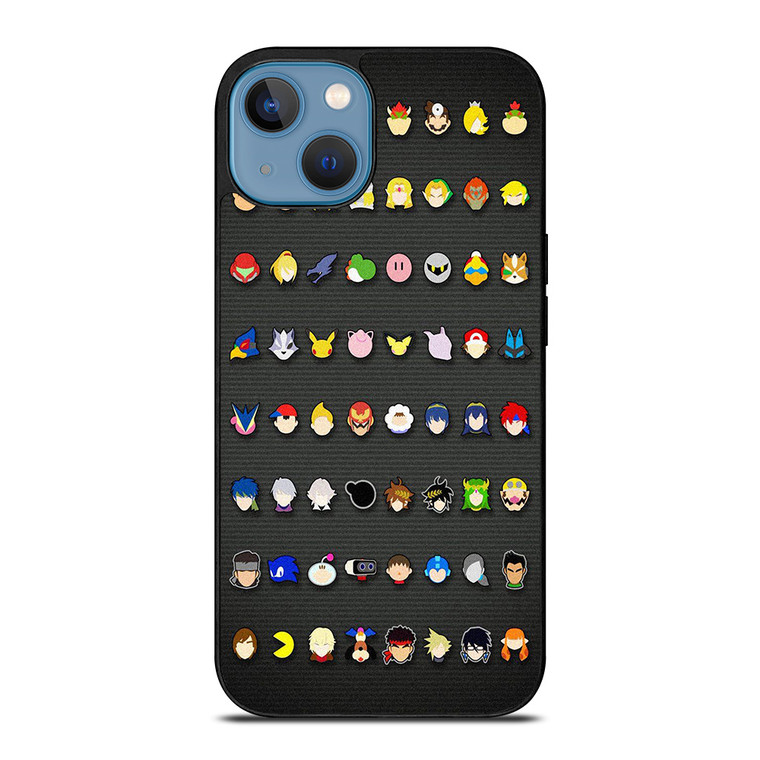 SUPER SMASH BROS ALL ICON iPhone 13 Case Cover