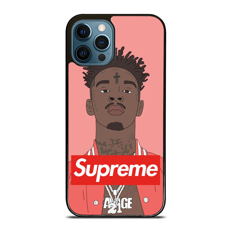 21 SAVAGE PINK SUPREME iPhone 12 Pro Max Case Cover