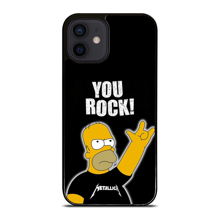 METALLICA ROCK HOMER SIMPSONS iPhone 12 Mini Case Cover