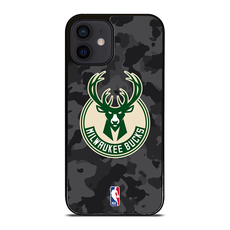 MILWAUKEE BUCKS BLACK CAMO iPhone 12 Mini Case Cover