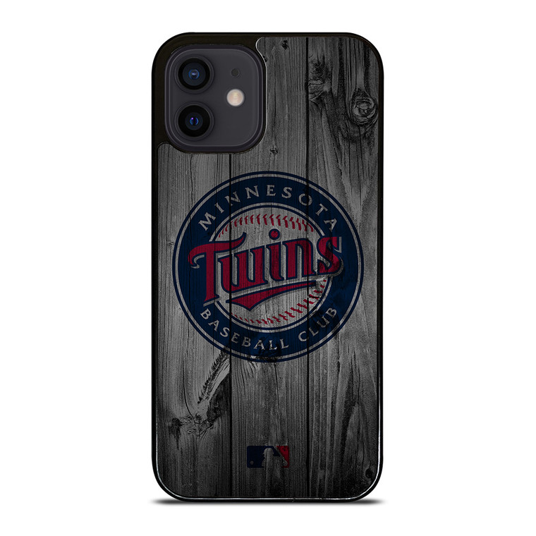 MINNESOTA TWINS BASEBALL MLB WOOD LOGO iPhone 12 Mini Case Cover