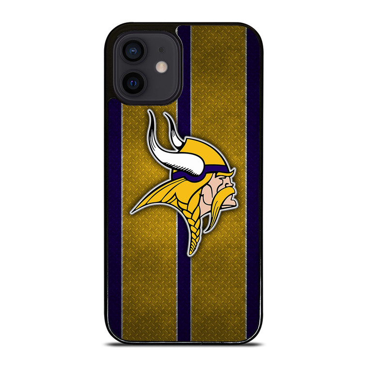 MINNESOTA VIKINGS NFL METAL STRIPE iPhone 12 Mini Case Cover