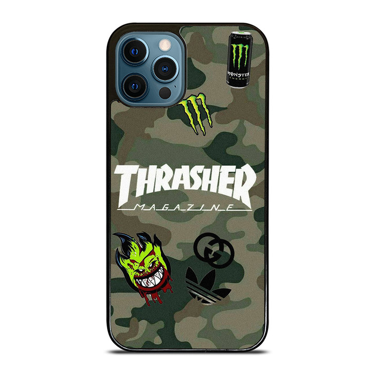 THRASHER SKATEBOARD CAMO COLLAGE iPhone 12 Pro Max Case Cover
