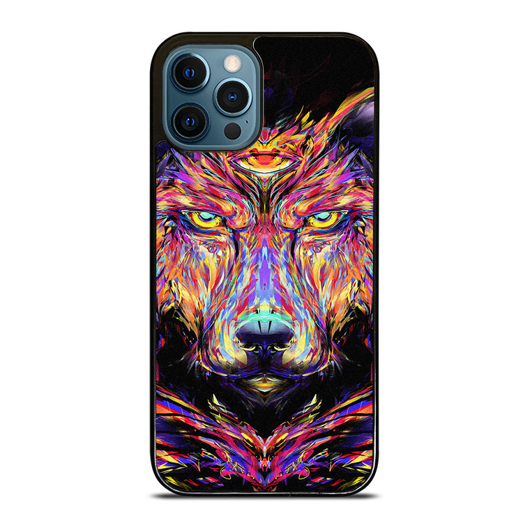 WOLF TRIPPY ART iPhone 12 Pro Max Case Cover