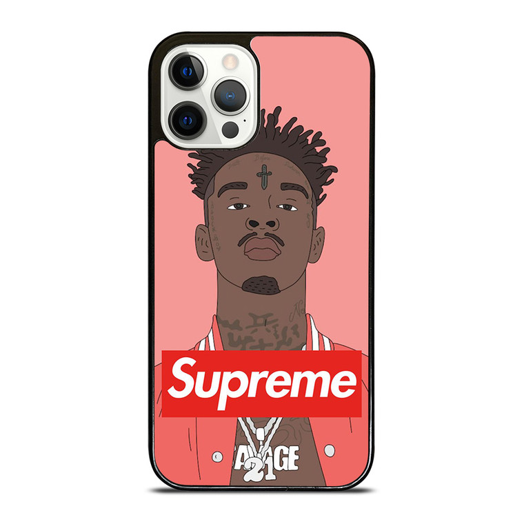21 SAVAGE PINK SUPREME iPhone 12 Pro Case Cover