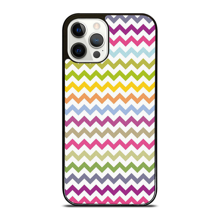 CUTE CHEVRON COLORFUL iPhone 12 Pro Case Cover