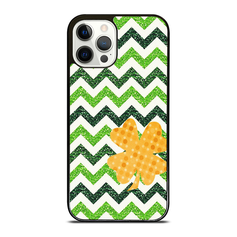 CUTE GREEN CHEVRON iPhone 12 Pro Case Cover